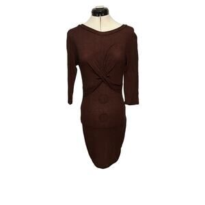 Charlotte Russe Dark Orange & Black Mottled Dress Small